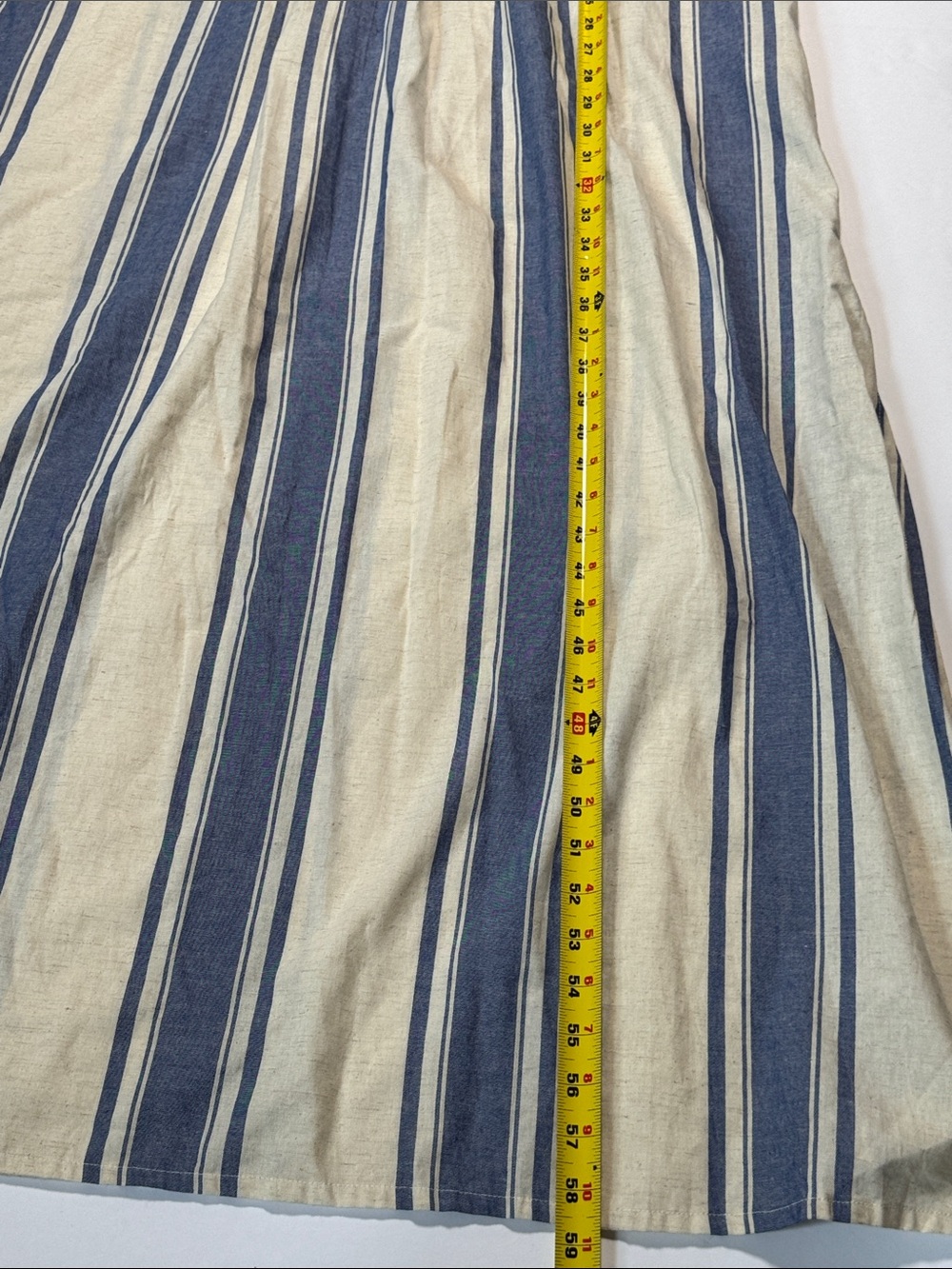NWT NATALIE MARTIN Collection Sammie French Striped Blue Cream Maxi Dress LG - Picture 12 of 16